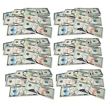 Teacher Created Resources Play Money: Assorted Bills, 110 Per Pack, 6 Packs (TCR20638-6)