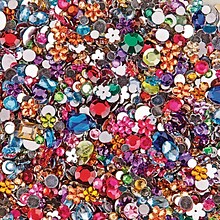S&S Worldwide Faceted Acrylic Gemstones 1/2Lb Mix (STK-207)