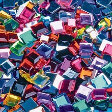 S&S Worldwide Gemstones Tiles, 50/Pack (CF-10060)