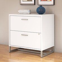 Bush Business Furniture Method 2 Drawer Lateral File Cabinet, White (KI70204SU)