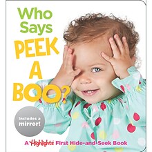 Highlights Who Says Peekaboo? Board Book with Baby Mirror (HFC9781684379132)
