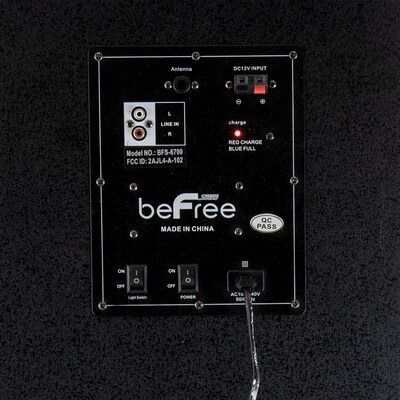 beFree Sound Wireless Bluetooth 10 Portable Party Speaker, Black (93697500M)