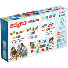 Geomag Magicube Word Building Set, Recycled, 55 Pieces (GMW258)