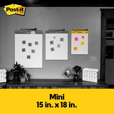 Post-it® Super Sticky Mini Easel Pad, 15" x 18", White, 20 Sheets (MMM577SS)