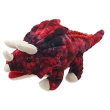 The Puppet Company Baby Dinos Puppet, Triceratops, Red (PUC002907)