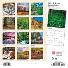 2024 BrownTrout Pennsylvania Wild & Scenic 12 x 12 Monthly Wall Calendar (9781975464509)