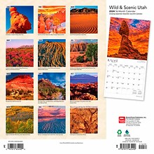 2024 BrownTrout Utah Wild & Scenic 12 x 12 Monthly Wall Calendar (9781975465490)
