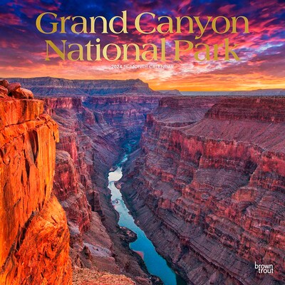 2024 BrownTrout Grand Canyon National Park 12 x 12 Monthly Wall Calendar (9781975462963)