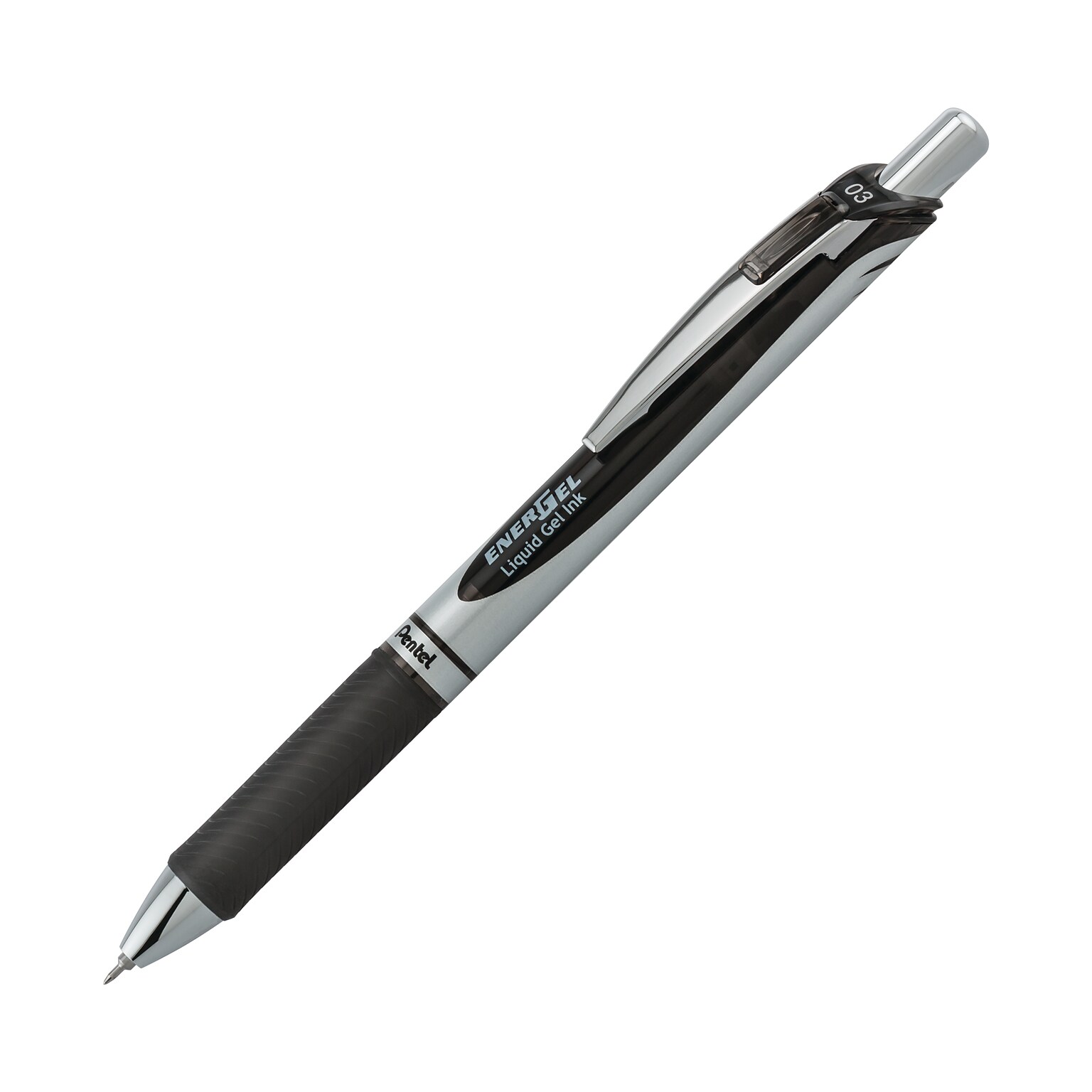 Pentel EnerGel RTX Gel Pens, Needle Tip Extra Fine Point, Black Ink, Dozen (BLN73-A)