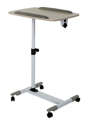Mount-It! Rolling Laptop Tray, Height Adjustable Bedside Cart with Caster Wheels (MI-7946)