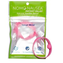 Darna NoMo Nausea Instant Relief Wristband, Set of 2, Large, Pink (855168007015)