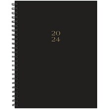 2024 Willow Creek Press Black 6.5 x 8.5 Softcover Weekly Planner (39359)