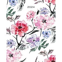 2024 Willow Creek Press In Bloom 2024 7.5 x 9.5 Booklet Monthly Planner (39199)