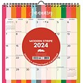 2024 Willow Creek Press Modern Stripe 2024  12 x 12 Spiral Wall Art Grid Calendar 12 x 12 (38956