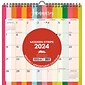 2024 Willow Creek Press Modern Stripe 2024  12" x 12" Spiral Wall Art Grid Calendar 12" x 12" (38956)