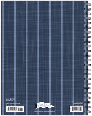 2024 Willow Creek Press Denim Stripe 6.5 x 8.5 Softcover Weekly Planner (39816)