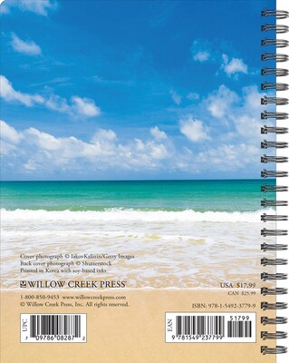 2024 Willow Creek Press Ah the Beach Weekly Engagement Calendar, 6.5 x 8.5 Spiral Planner (37799)