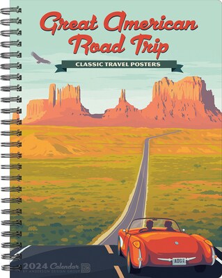 2024 Willow Creek Press Great American Road Trip Weekly Engagement Calendar, 6.5 x 8.5 Planner (37