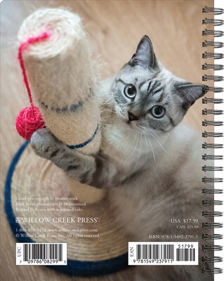 2024 Willow Creek Press What Cats Teach Us Weekly Engagement Planner 6.5 x 8.5 Spiral Calendar (37