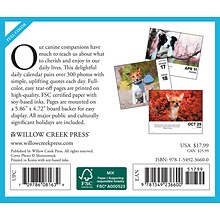 2024 Willow Creek What Dogs Teach Us 6 x 5.5 Daily Day-to-Day Calendar, Multicolor (36600)