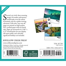 2024 Willow Creek Press Wanderlust 2024 Box Calendar Daily Desk 5.5 x 6 (36570)