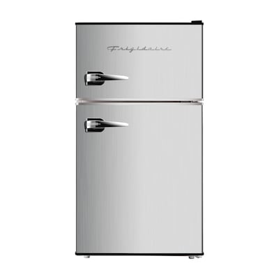 Frigidaire EFR391-B Retro 3.2-Cu. Ft. 2-Door Retro Compact Refrigerator with Freezer, Platinum Desig