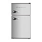 Frigidaire EFR391-B Retro 3.2-Cu. Ft. 2-Door Retro Compact Refrigerator with Freezer, Platinum Design with Chrome Trim