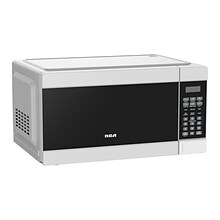 RCA 1.1-Cu. Ft. Countertop Microwave Oven with Glass Turntable, White (RMW1132-WHITE)