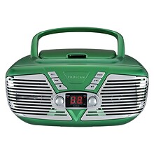 Proscan Retro-Style CD/Radio Boom Box, Green (PRCD211)