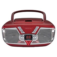 Proscan Retro-Style CD/Radio Boom Box, Red (PRCD211)