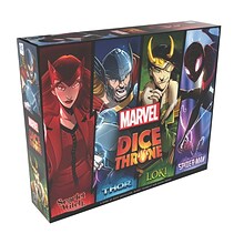 USAopoly Marvel Dice Throne 4-Hero Box (Scarlet Witch, Thor, Loki, Spider-Man)