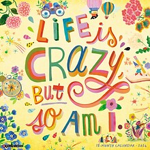 2024 Willow Creek Life is Crazy, but so Am I 12 x 12 Monthly Wall Calendar, Multicolor (39069)