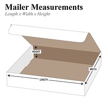 Partners Brand Corrugated Mailers, 9 x 6 1/2 x 2 3/4, White, 50/Bundle