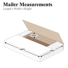 10 1/4 x 8 1/4 x 1 1/4 - Staples White Easy-Fold Mailer, 50/Bundle