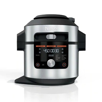 Ninja Foodi 8-qt  14-in-1 XL Pressure Cooker Steam Fryer with SmartLid, Black, Stainless Steel (OL60