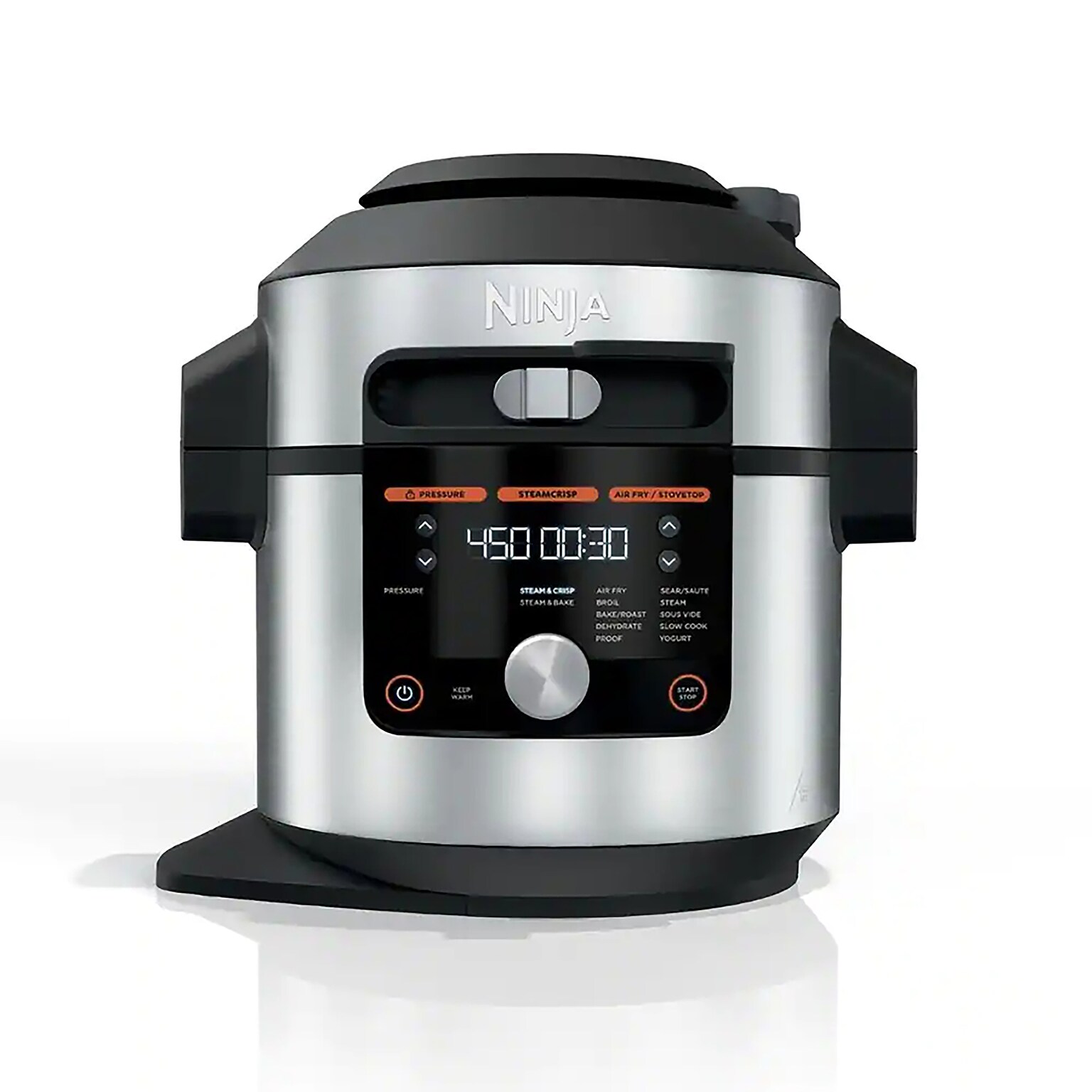Ninja Foodi 8-qt  14-in-1 XL Pressure Cooker Steam Fryer with SmartLid, Black, Stainless Steel (OL601)