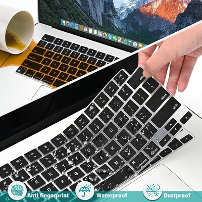 TechProtectus Hard-Shell Case/Keyboard Cover for Apple 15" Macbook Air 2023 M2, Black (TP-BK-MA15M2)