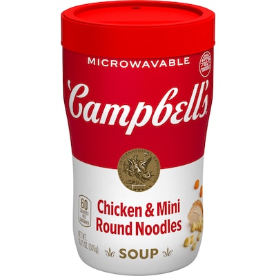 Campbells Soup on the Go Chicken W/ Mini Noodles 10.75oz Cup, 8 count (351-00007)