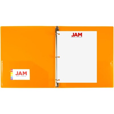 JAM Paper 1/2" 3-Ring Binder, Orange (PB75237OR)