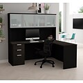 Bestar® Pro-Concept Plus L-Desk with Hutch in Deep Grey & Black (11088732)