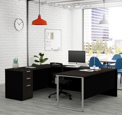 Bestar Pro-Concept Plus U-Desk in Deep Grey & Black (11088832)