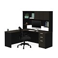 Bestar® Pro-Concept Plus L-Desk with Hutch in Deep Grey & Black (11088632)