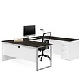 Bestar® Pro-Concept Plus U-Desk in White & Deep Grey (11088817)