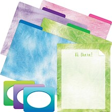 Barker Creek File Folder Set, 1/3-Cut Tab, Letter Size, Tie-Dye & Ombré, 107/Set (133)