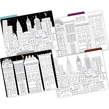Barker Creek Color Me! File Folder Set, 1/3-Cut Tab, Letter Size, Cityscapes, 24/Set (4380)
