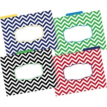 Barker Creek File Folder Set, 1/3-Cut Tab, Letter Size, Nautical Chevron, 24/Set (4384)