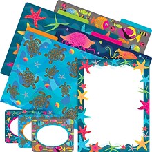 Barker Creek Get Organized File Folder Set, 1/3-Cut Tab, Letter Size, Kai Ola Starfish, 107/Set (149