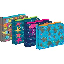 Barker Creek Get Organized File Folder Set, 1/3-Cut Tab, Letter Size, Kai Ola Starfish, 107/Set (149