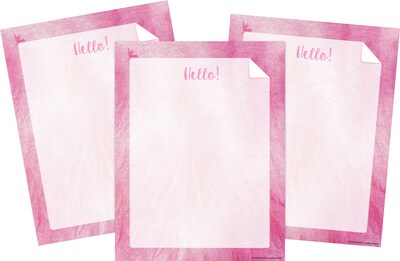 Barker Creek 8.5 x 11 Tie-Dye Pink Computer Paper Pack, 150 Sheets/Set (4344)