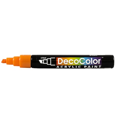 Marvy Uchida Acrylic Paint Markers, Chisel Tip, Orange, 2/Pack (526315ORa)